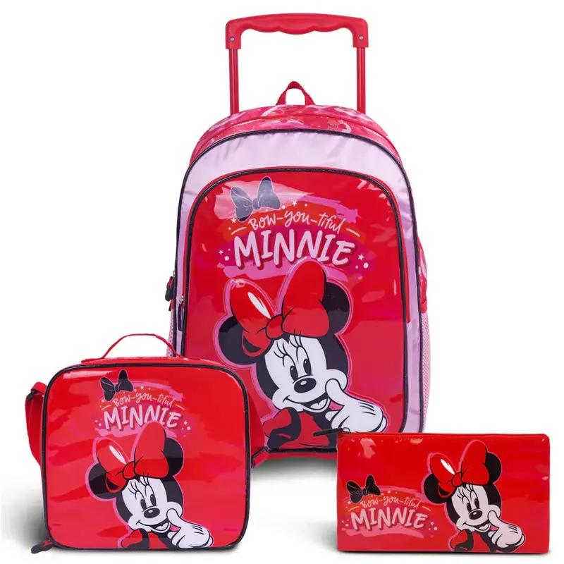 Disney Minnie Mouse Bow-Tiful 3-In-1 Travel Trolley Set – 16 Inch 1
