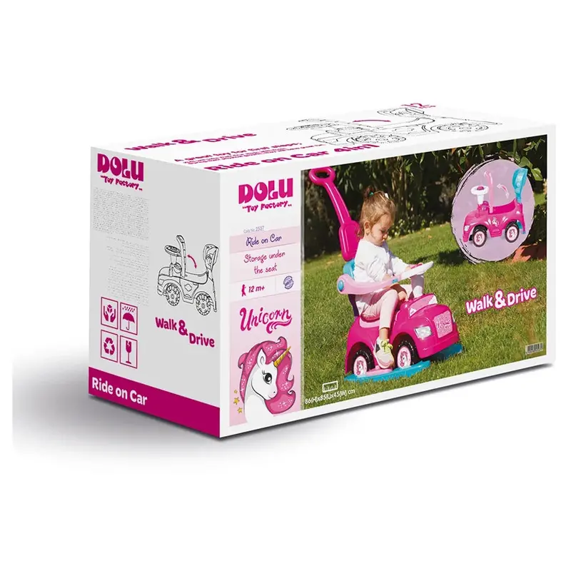 Dolu Unicorn 4-In-1 Step & Ride Vehicle – Pink Model 1