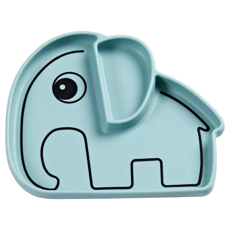 Done By Deer Elphee Silicone Stick & Stay Plate – Blue 1