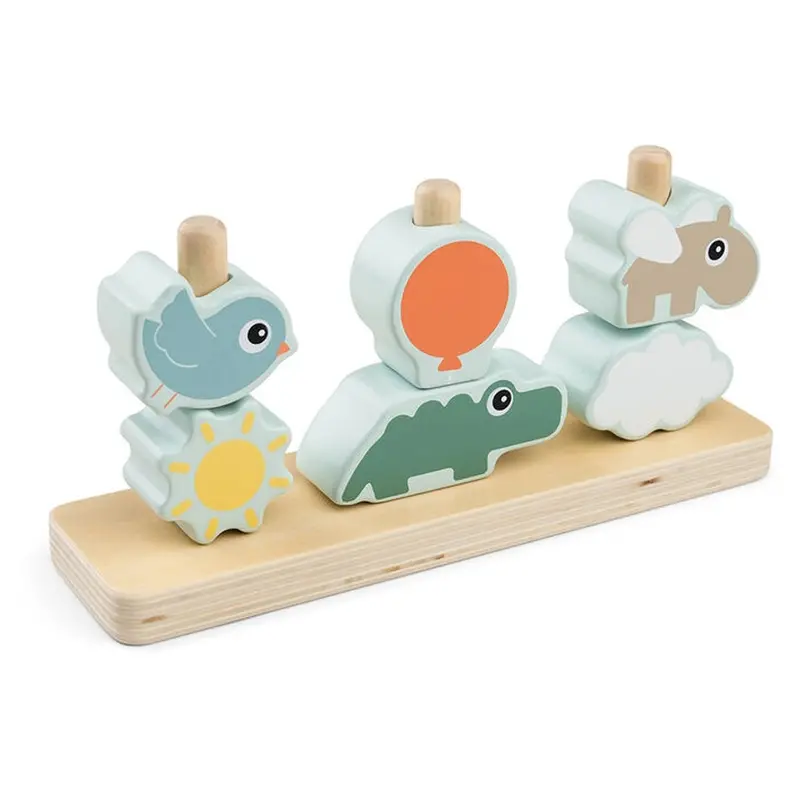 Done By Deer Happy Clouds Stacking Toy – Vibrant Color-Mix Set 1