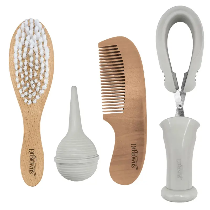 Dr. Brown’S Essential Baby Care Kit – Brush, Comb, Nasal Aspirator, Nail Scissors & Holder 1
