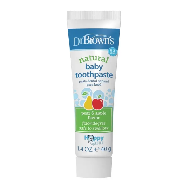 Dr. Brown’S Happy Teeth Fluoride-Free Toothpaste – Apple & Pear Flavor, 1 Tube 1