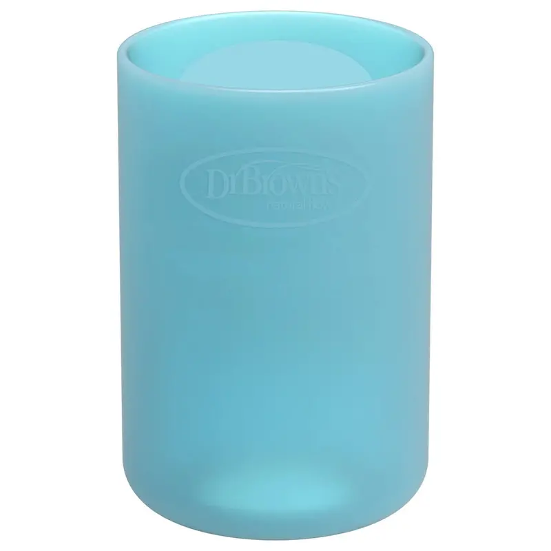 Dr. Brown’S Narrow Glass Bottle Sleeve – 4 Oz Capacity, Blue (1-Pack) 1