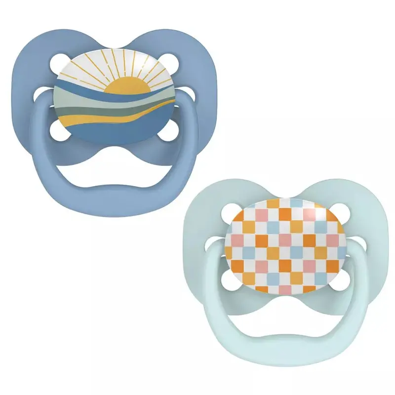 Dr. Brown'S Stage 1 Silicone Pacifier – Advantage Design, Blue, 2-Pack 1