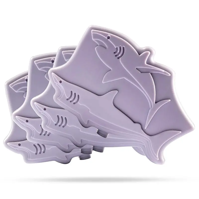 Eazy Kids Shark-Shaped Hard-Shell Reusable Ice Packs – 4-Pack (Blue) 1