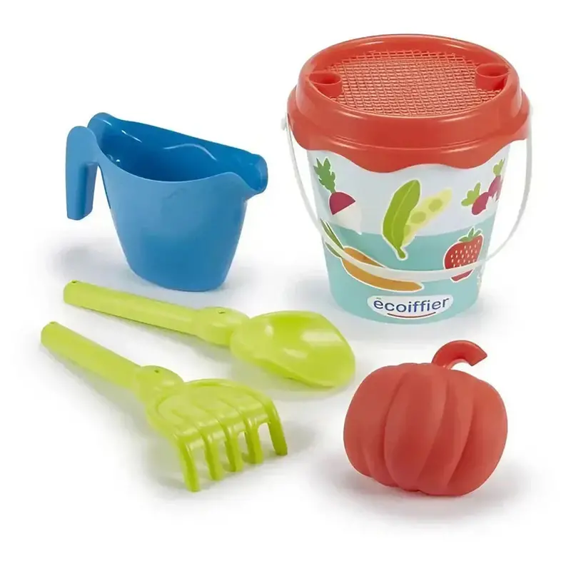 Ecoiffier Veggie Garden Beach Bucket Kit – 6-Piece Outdoor Play Set 1