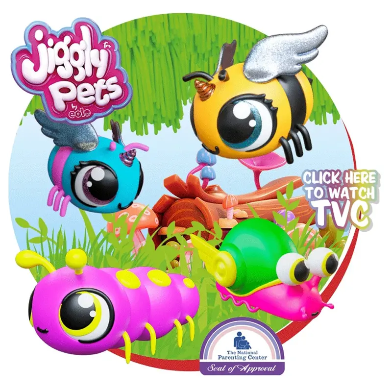 Eolo Jiggly Pets – Animated Orange Snail Toy (Bugs Series) 1