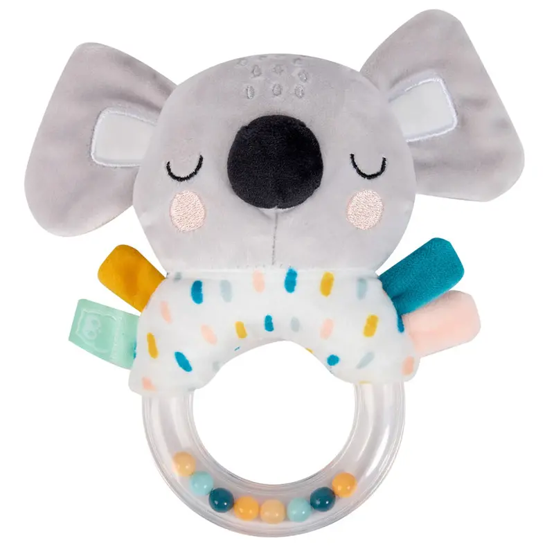 Eurekakids Cucu Koala Rattle With Plush Companion – Multi-Sensory Infant Toy 1