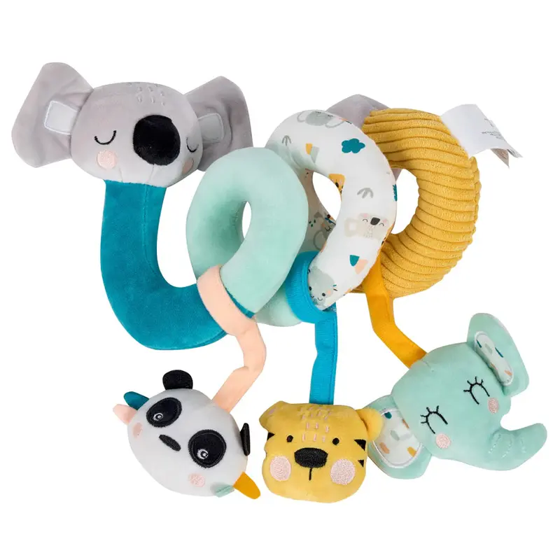 Eurekakids Cucu Spiral Activity Toy With Attached Plush Animals – Rotating Developmental Toy 1