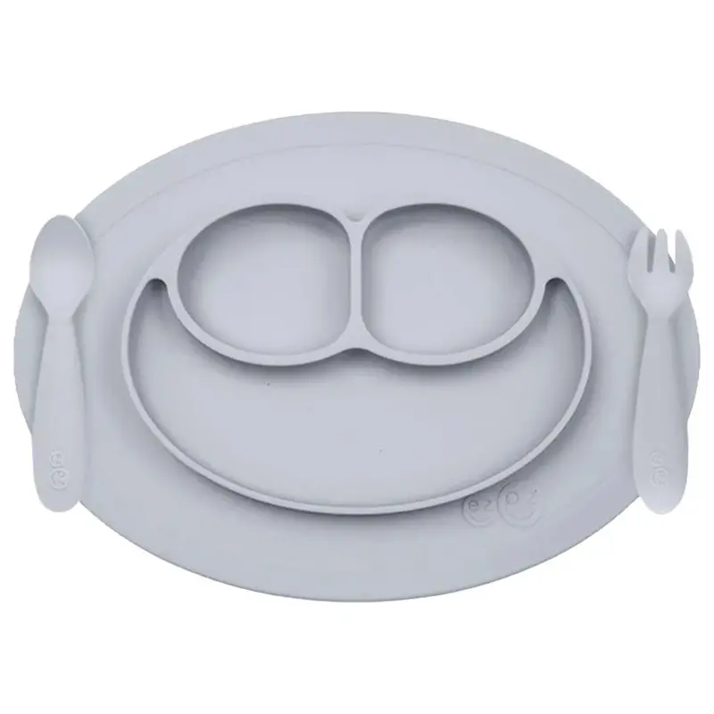 Ezpz Mini Feeding Set – Pewter Shade 1