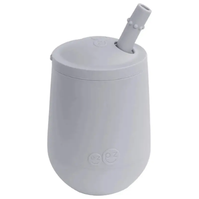 Ezpz Pewter Mini Cup & Straw Learning Set 1