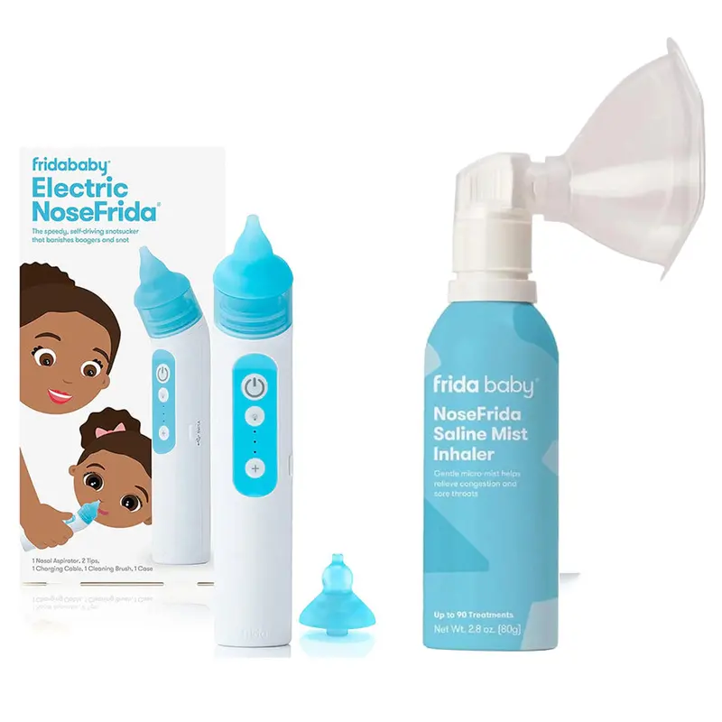 Frida Baby Breathe Better Nasal Care Kit – Saline Drops & Bulb Syringe Set 1