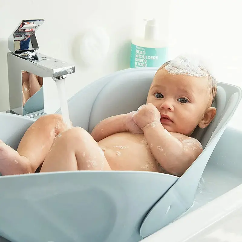Frida Baby Soft-Fold Silicone Sink Baby Bath – Portable Infant Tub 1