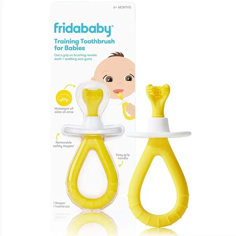 Frida Baby Soft Silicone Training Toothbrush For Infants 1
