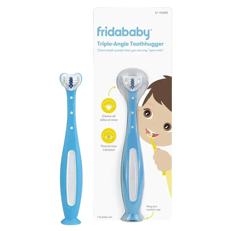 Frida Baby Triple-Angle Toothhugger Toothbrush – Toddler Blue 1