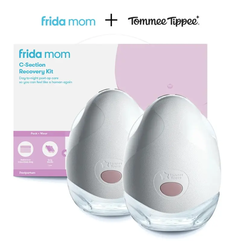 Frida Mom C-Section Recovery Kit With Tommee Tippee Wearable Double Breast Pump 1