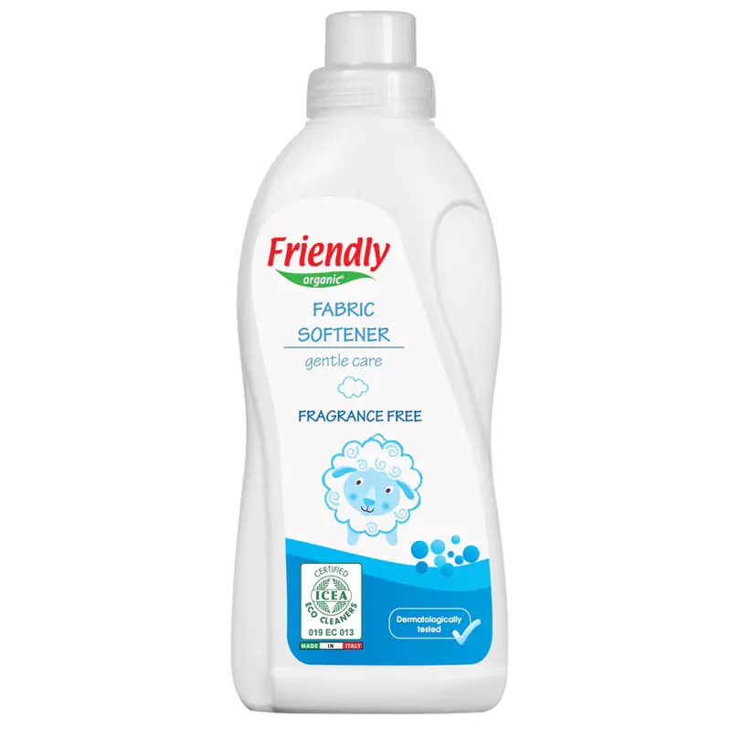 Friendly Organic Fragrance-Free Baby Fabric Softener – Hypoallergenic 750Ml Liquid Softener (Unscented) 1