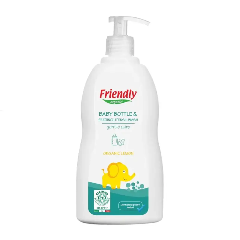 Friendly Organic Fragrance-Free Bottle & Feeding Utensil Wash – Lemon Scent, 500 Ml 1