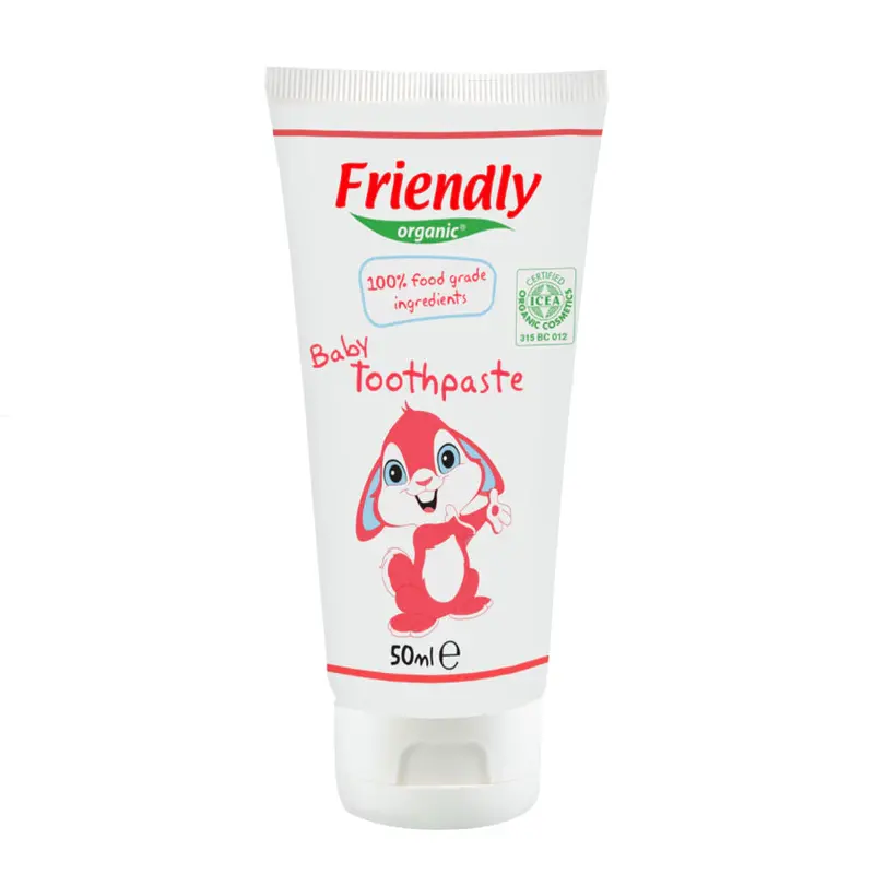 Friendly Organic Raspberry-Flavored Food-Grade Baby Toothpaste – 50 Ml 1