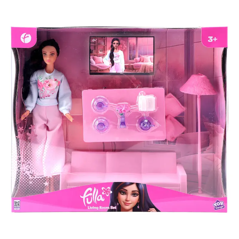 Fulla Living Room Playset – Doll With Themed Furniture And Accessories 1