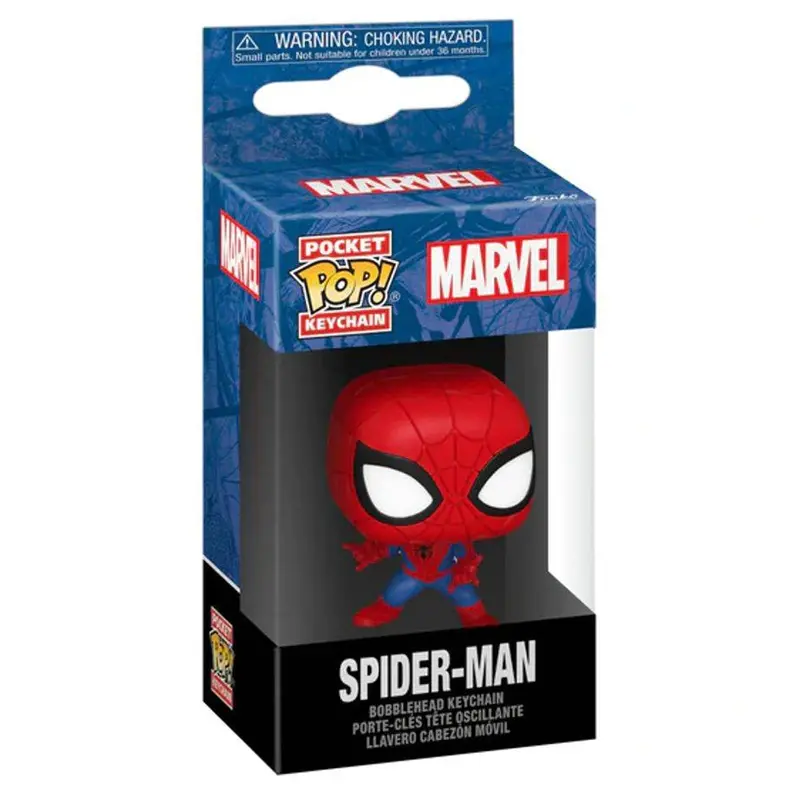 Funko Pop! Pocket Marvel – Spider-Man Bobblehead Keychain (New Classics Edition) 1