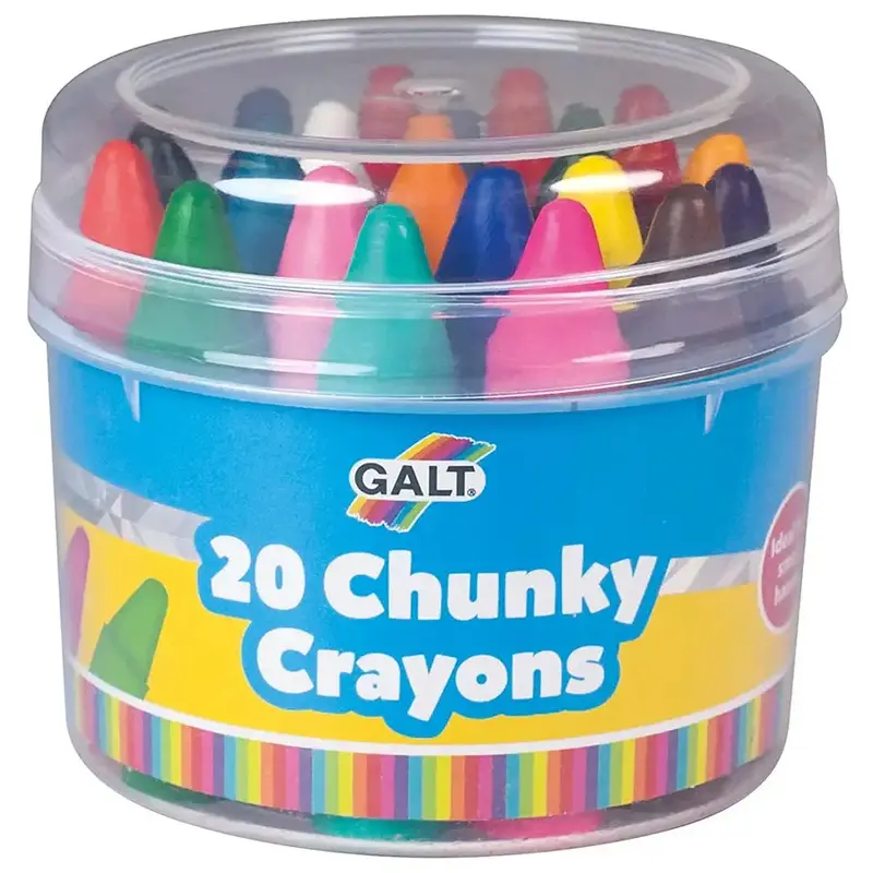 Galt 20-Pack Chunky Crayons – Washable & Easy-Grip For Toddlers 1