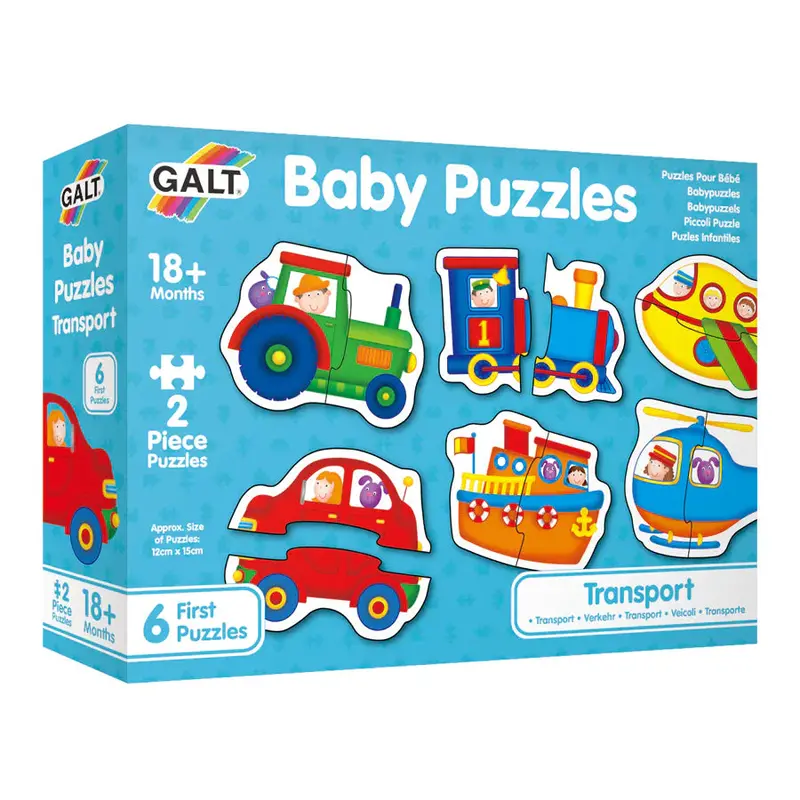 Galt Baby Transport Puzzle – Wooden Vehicle Matching Game 1