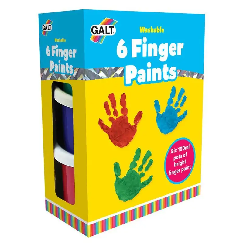 Galt Washable Finger Paint Set – 6 Vibrant Colors For Mess-Free Art 1