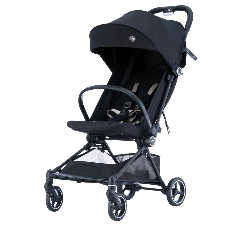 Gb Fyn Plus Carbon Fiber Stroller In Glossy Black 1