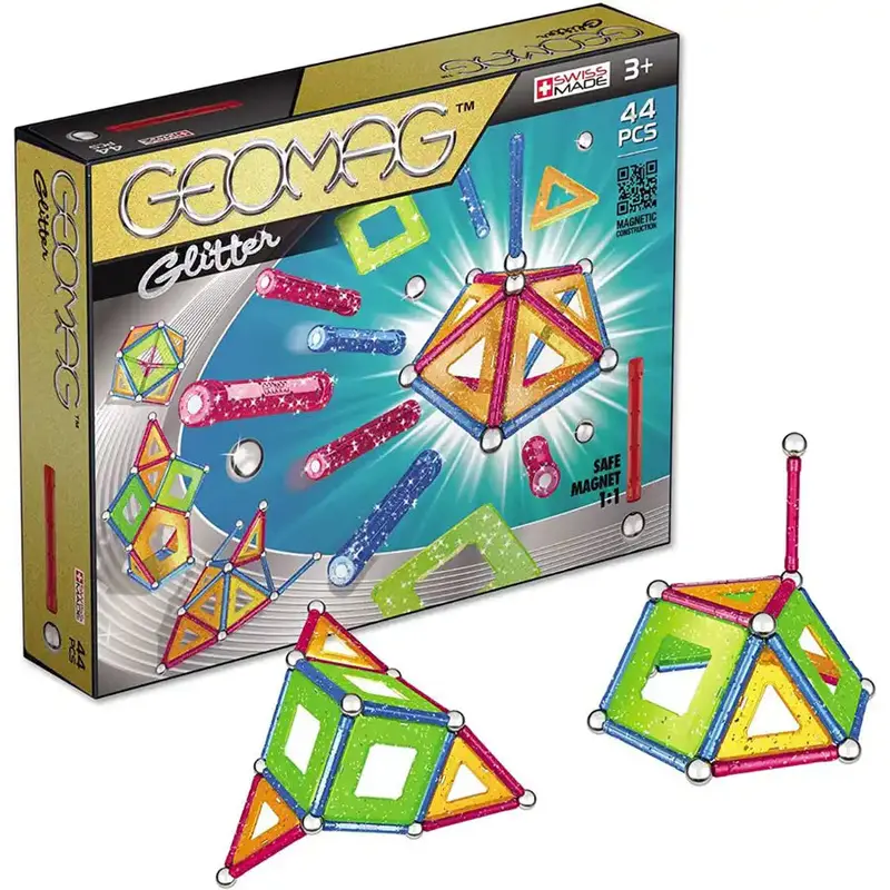 Geomag Glitter Magnetic Panel Starter Set – 44-Piece Building Toy 1
