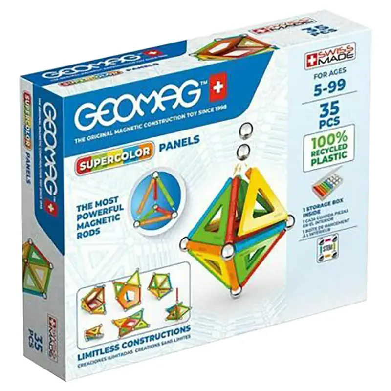 Geomag Supercolor Magnetic Building Set – 35-Piece Construction Toy 1