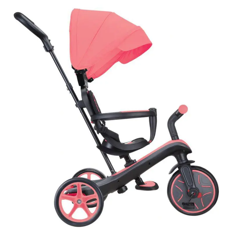 Globber Explorer 4-In-1 Convertible Foldable Trike – Pink 1