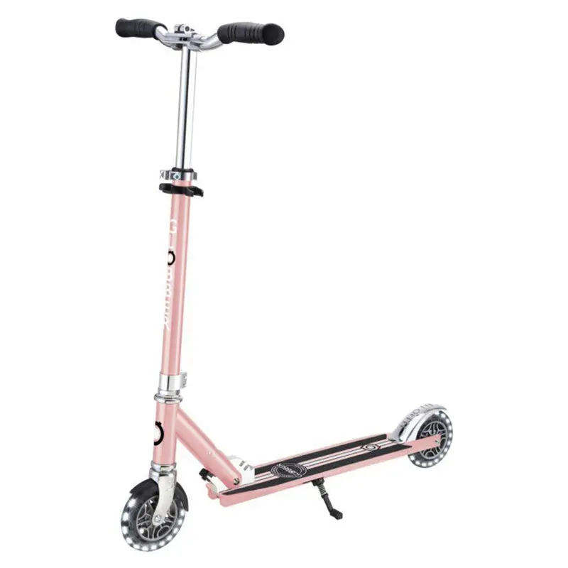 Globber Flow Element Lights Foldable 2-Wheel Kick Scooter – Rose Gold 1