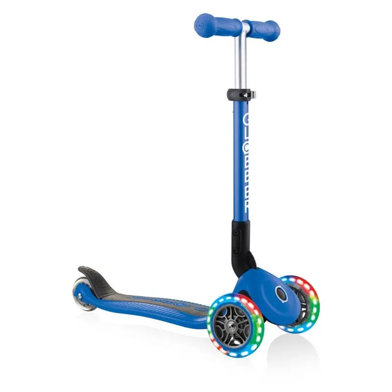 Globber Junior Navy Blue Foldable 3-Wheel Kick Scooter For Kids 1