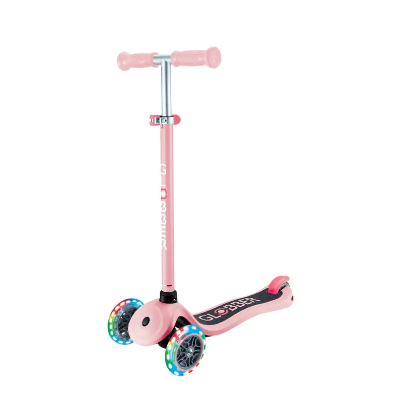 Globber Primo Foldable 3-Wheel Scooter With Light-Up Wheels – Pink Variant 1