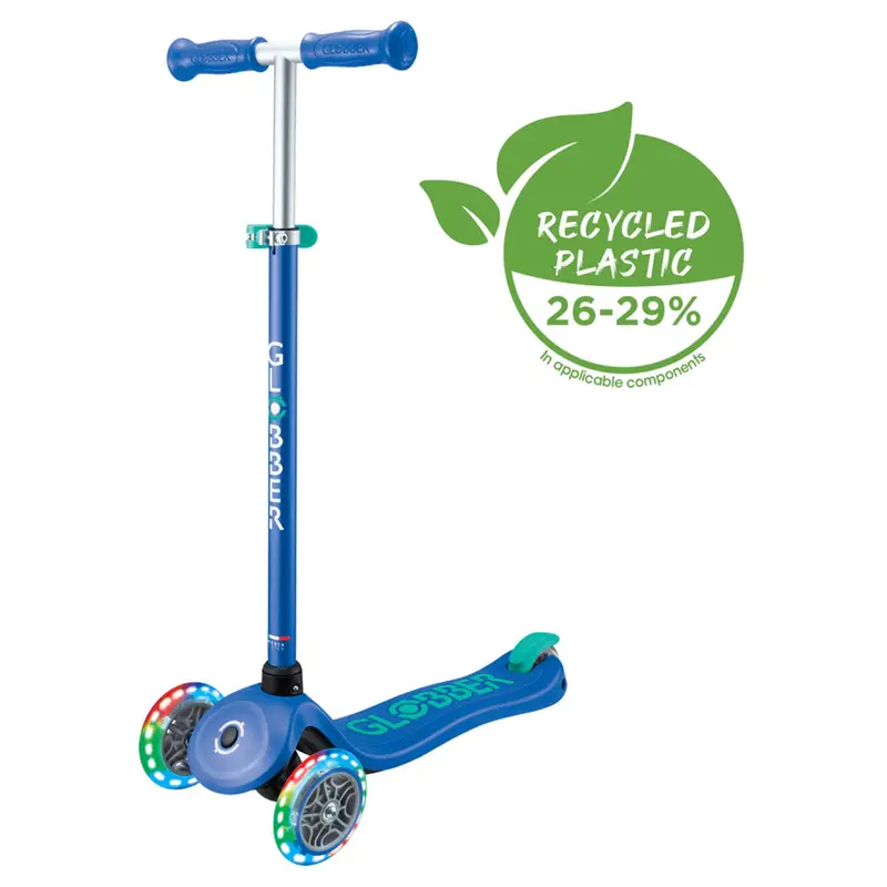 Globber Primo Plus Lights – Foldable 3-Wheel Kick Scooter For Kids 1