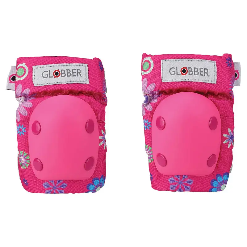 Globber Toddler Racing Pads – Deep Pink With Floral Accents (Xxs) 1