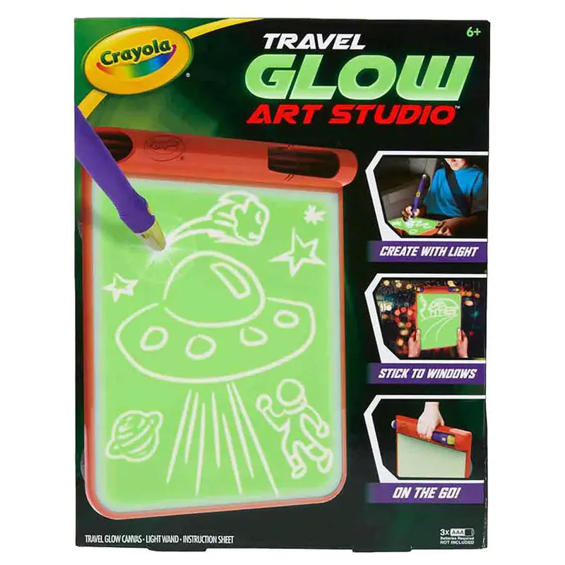 Glow Art Studio With Small Glow-In-The-Dark Canvas (21.5 X 25 Cm) – Crayola Kit 1