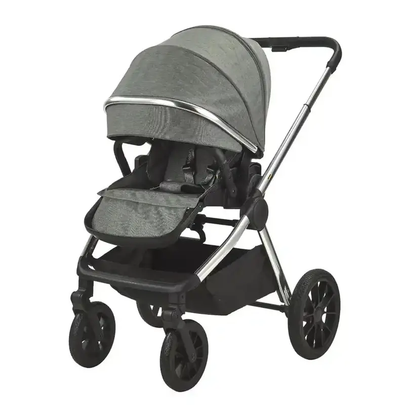 Gokke Reversible Stroller – Dual-Facing Design In Grey & Silver 1