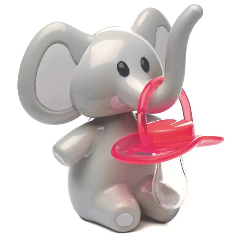 Grey-Eared Elephant Pacifier Clip – Melii Silicone Holder 1