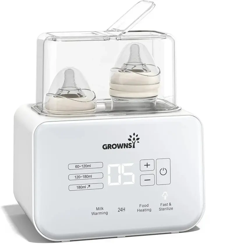 Grownsy Multi-Use Bottle Warmer For Breast Milk And Formula – Digital Temp & Timer Control 1