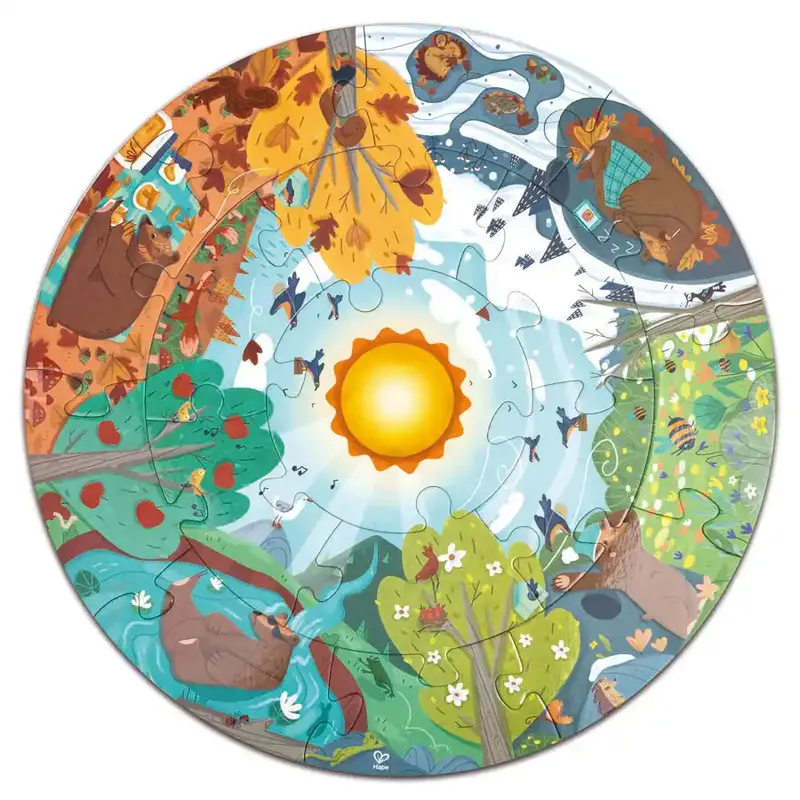 Hape Four Seasons Wooden Puzzle – Educational Matching Game For Preschoolers 1