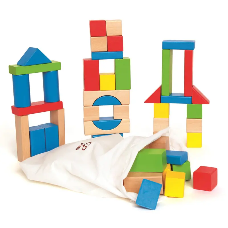 Hape Natural Maple Wooden Building Blocks Set 1
