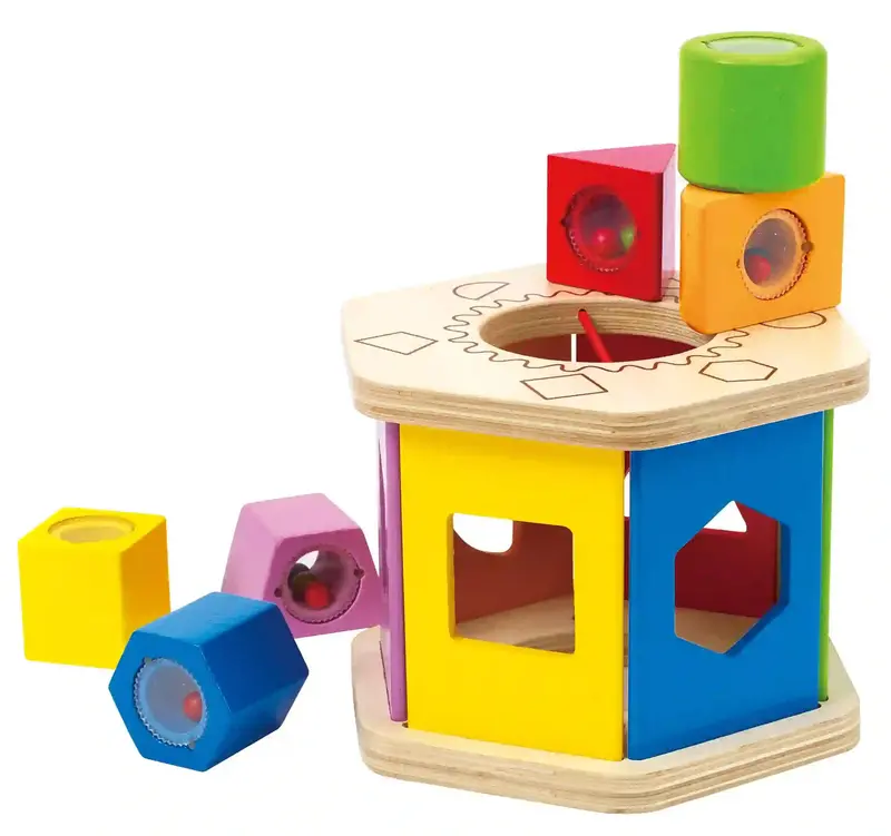 Hape Shake & Match Wooden Shape Sorter For Toddlers 1