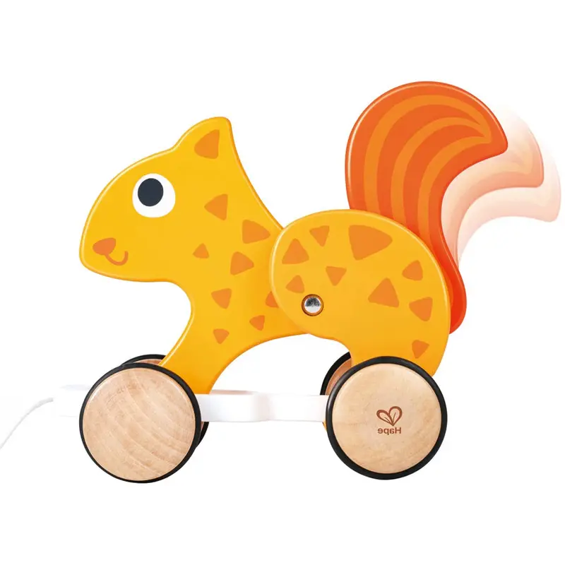 Hape Wooden Squirrel Pull-Along Toy For Toddlers 1