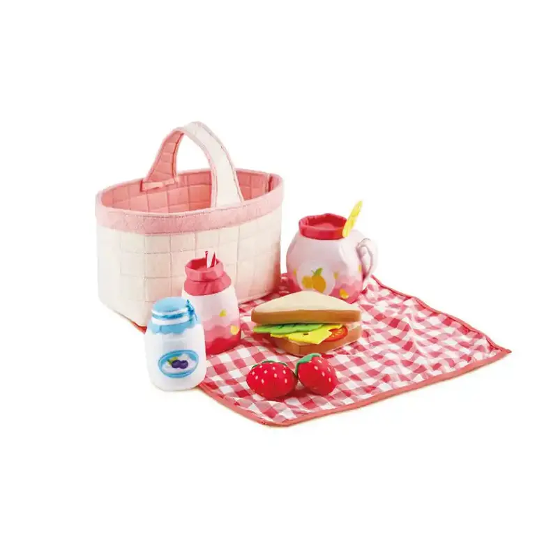 Hape Wooden Toddler Picnic Basket Set 1