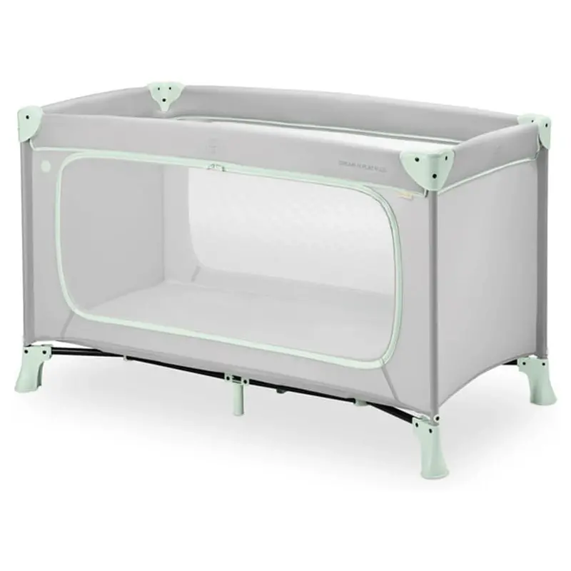 Hauck Dream N Play Plus Portable Travel Cot With Storage Bag – Dusty Mint Color 1