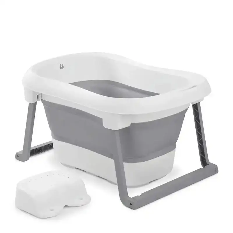 Hauck Wash N Fold Laundry Basket – White-Stone 1