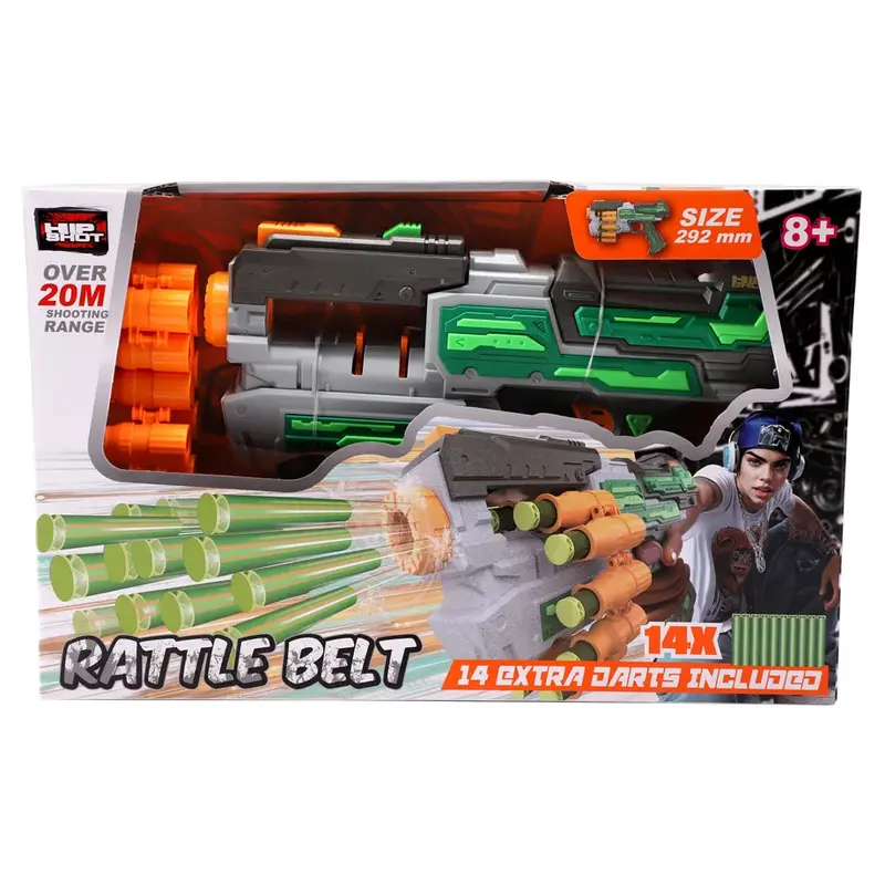 Hip Shot 6-Round Soft Bullet Gun Set – Versatile Blaster Kit With 14 Bullets 1