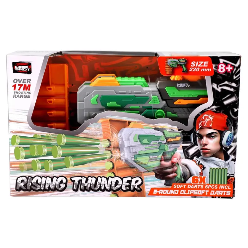 Hip Shot Compact Soft Bullet Blaster – 6-Shot With 6 Included Bullets 1